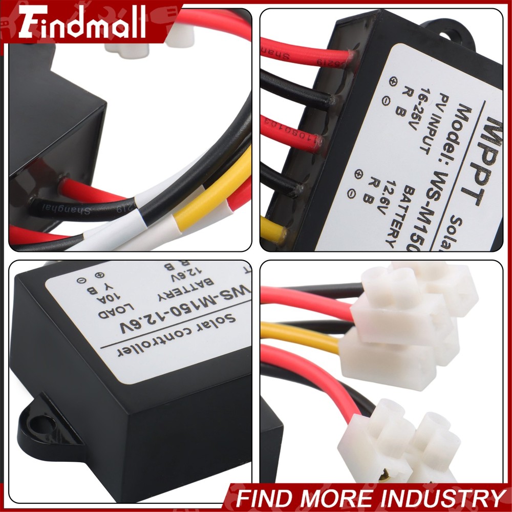 Findmall Solar Battery Charge Controller Boost MPPT Voltage Adjustable 150W