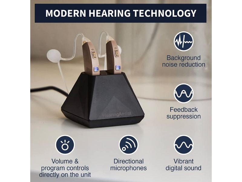 HearingAssist EAZE Rechargeable Behind-the-Ear Beige kit (2pc)