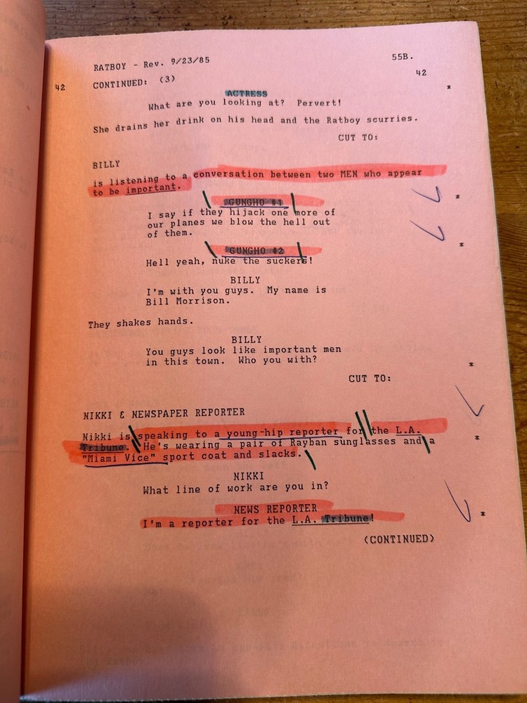 RATBOY MOVIE ORIGINAL SCREENPLAY SCRIPT