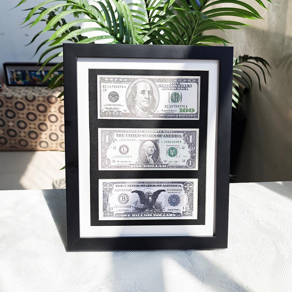 Tabletop picture frame, Dollar Bill Frame ,Multi Dollar Bill Frame