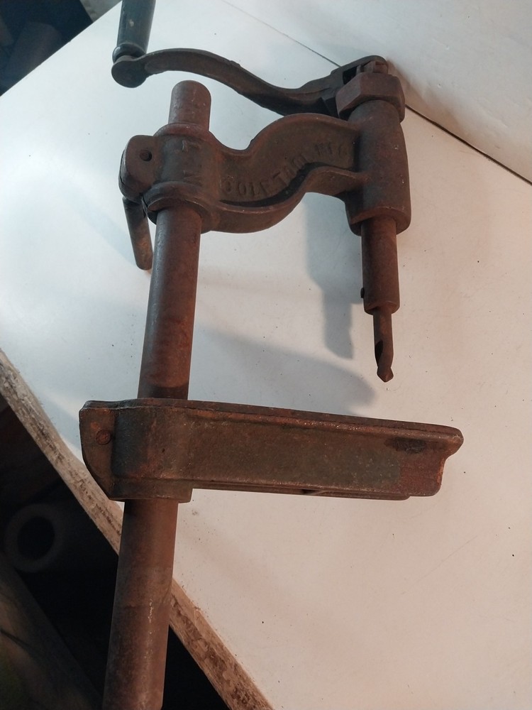 Vintage COLE TOOL MFG Pipe Hand Manual Drill Press