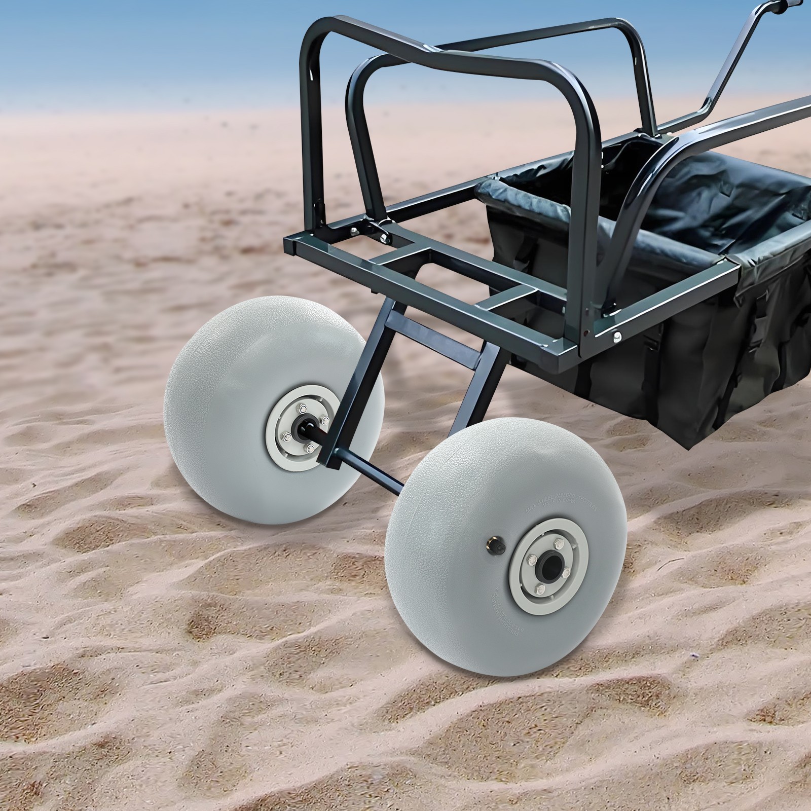 9*5in Beach Cart Balloon Wheels 22mm Replacement Sand Tires 2 Pack HOT