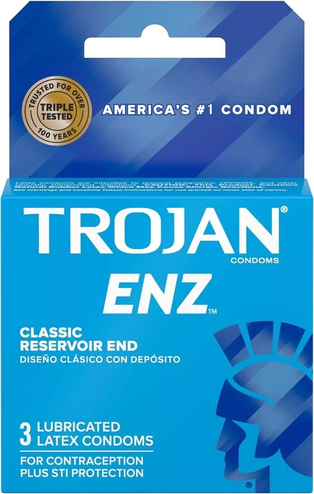 SM Trojan ENZ Lubricated Condoms 3ct (3 Pack)