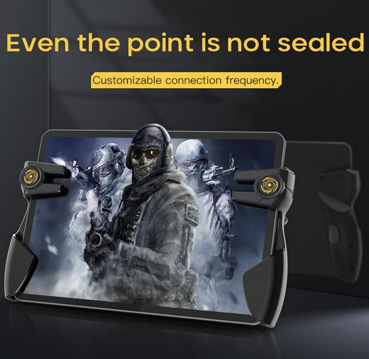 Six-finger operation with physical pulse continuous click gamepad for Tablet USA