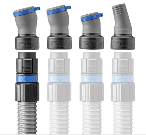 Flexiport Power Tool Hose Kit with Click Connect -Gray 12' Fixed-Length Dust