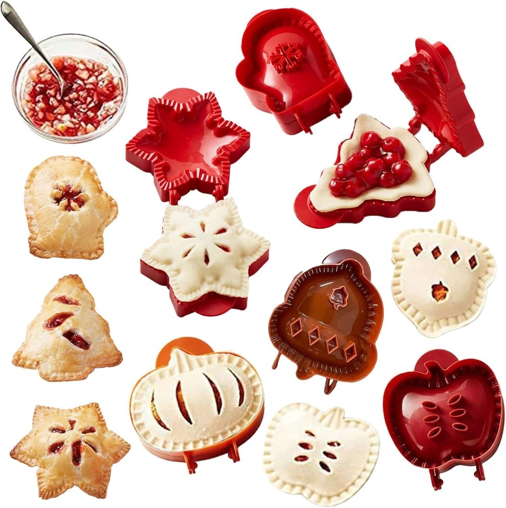 Fall Mini Hand Pie Molds Dough Presser Set Apple, Pumpkin & Acorn Baking Tools