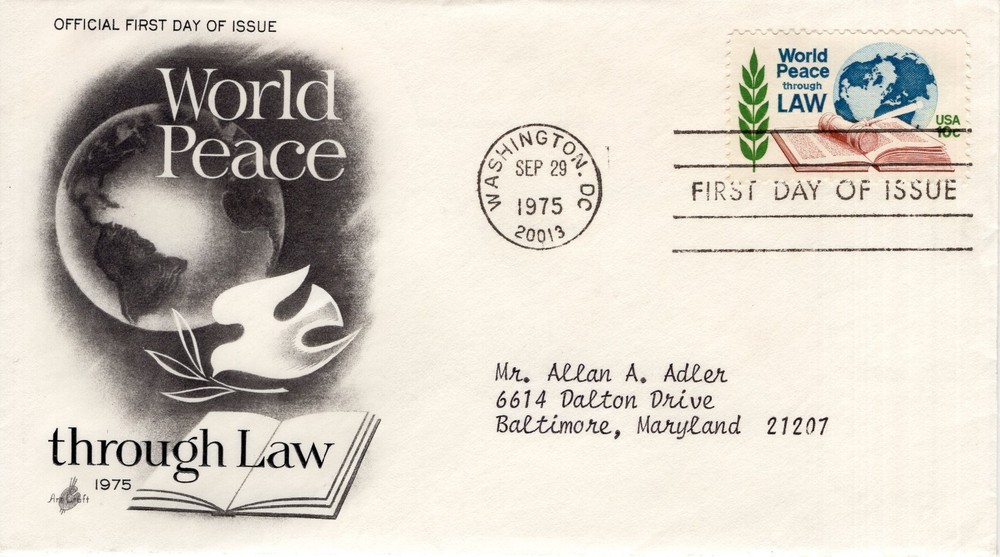 WORLD PEACE THROUGH LAW - 1975 - DC3171