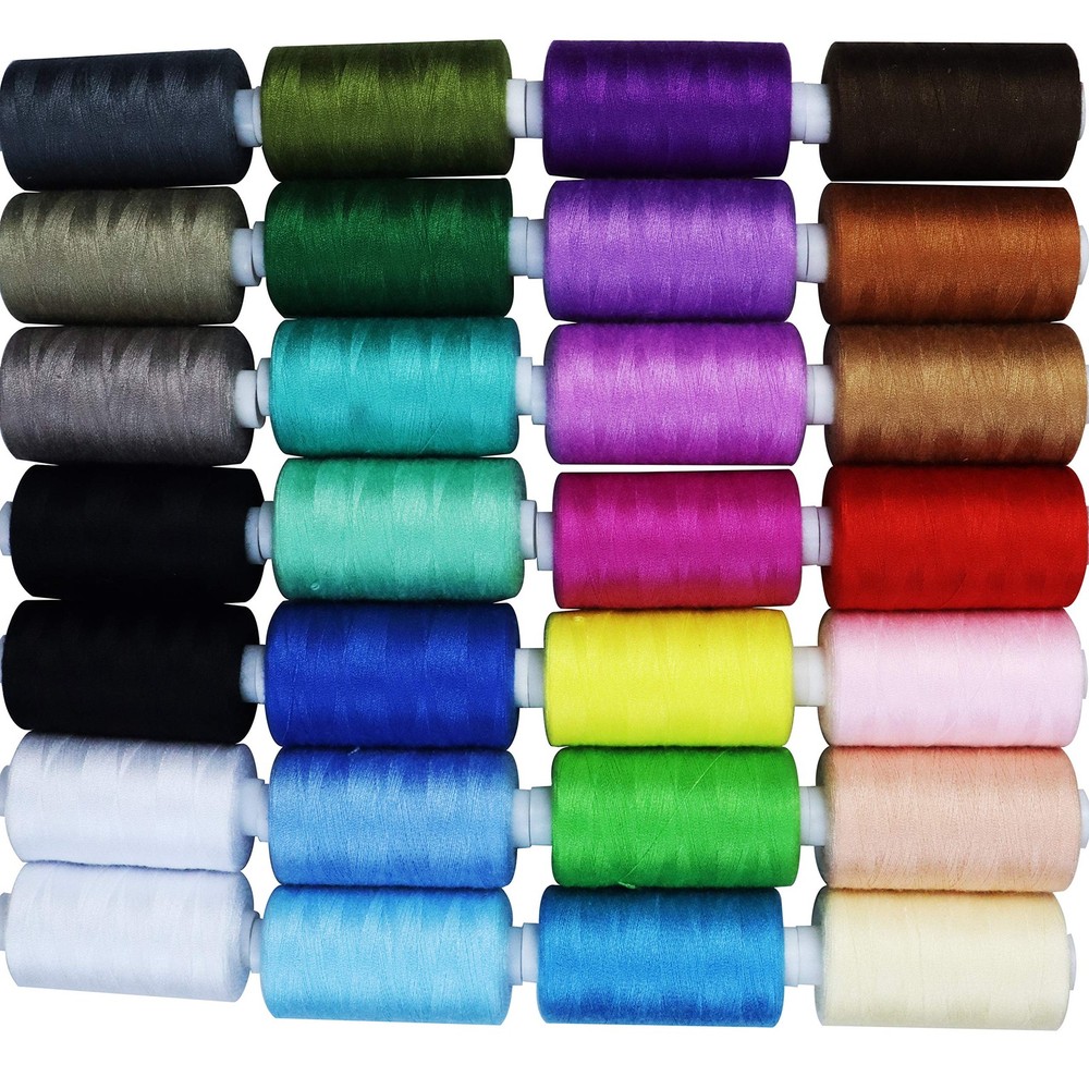 28 spools Sewing Thread Polyester for Hand & Machine Sewing Total 14000yards