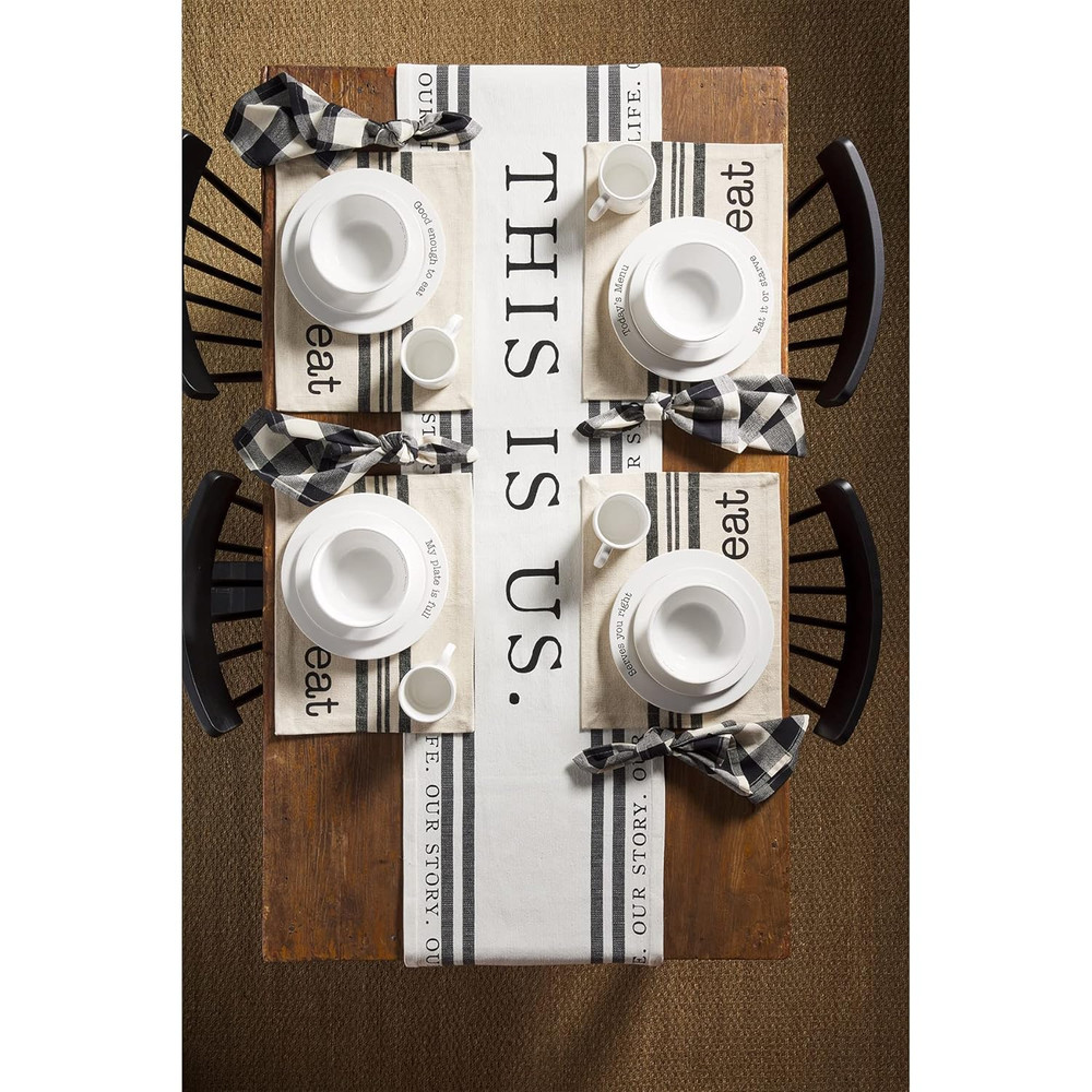 Mug Table for 4 Set, White, 12 Oz.