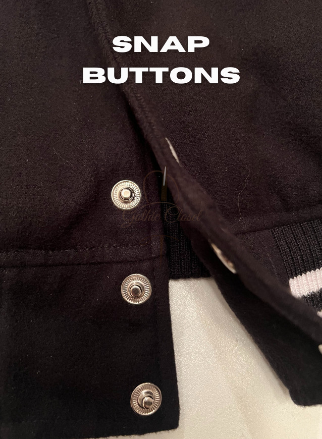 Black/White Varsity Letterman Baseball Bomber Jacket Men Easter Gift
