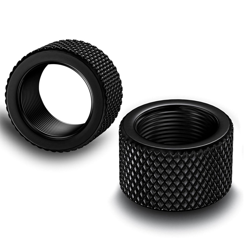 NIRIAHO 2 Pack Thread Protector, 5/8x24 Steel Adapters 5/8x24, Black