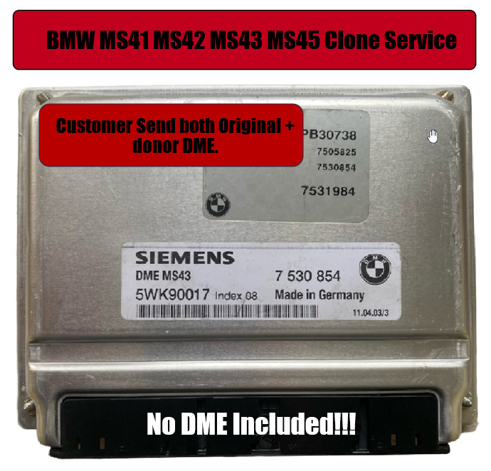DME Engine Control Module ECM Clone Service For MS41 MS42 MS43 MS45 BMW
