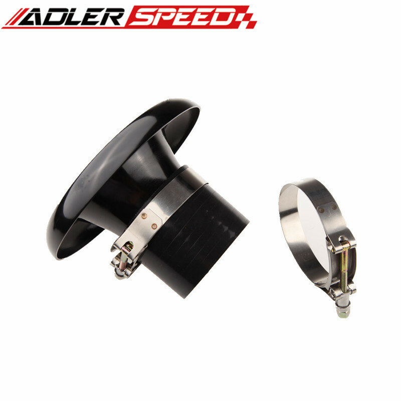 Universal 4" Black Velocity Stack For Cold/ Ram Engine Air Intake/ Turbo Horn
