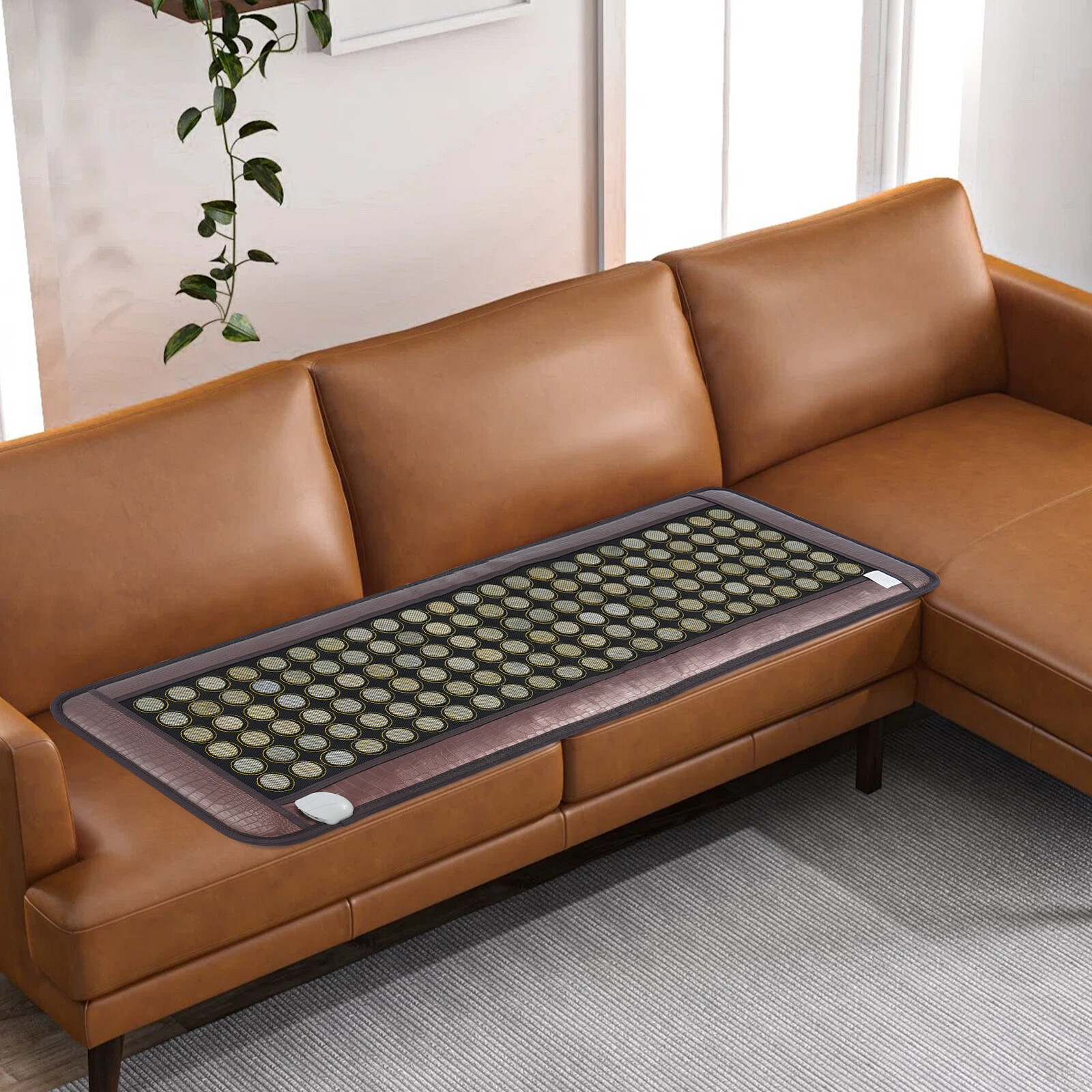 Natural Jade Tourmaline Stone Far-infrared Therapy Mat Electric Heating Pad