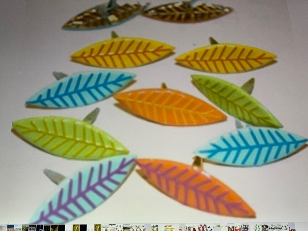 BRADS PASTEL LEAF BRADS 12 PCS PASTEL LEAF BRADS LEAVES