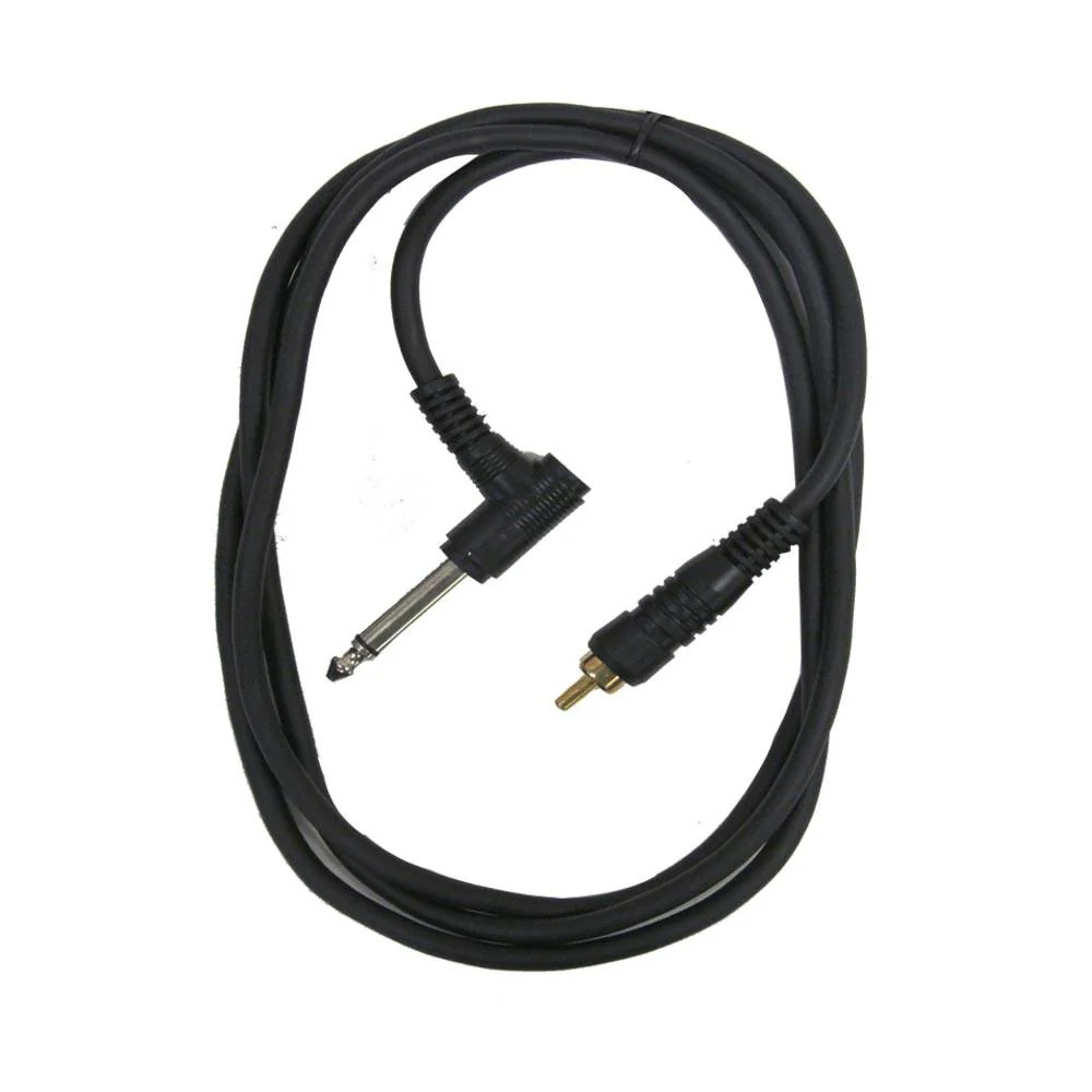 Right Angle 1/4" TS to RCA Mono Cable 5ft