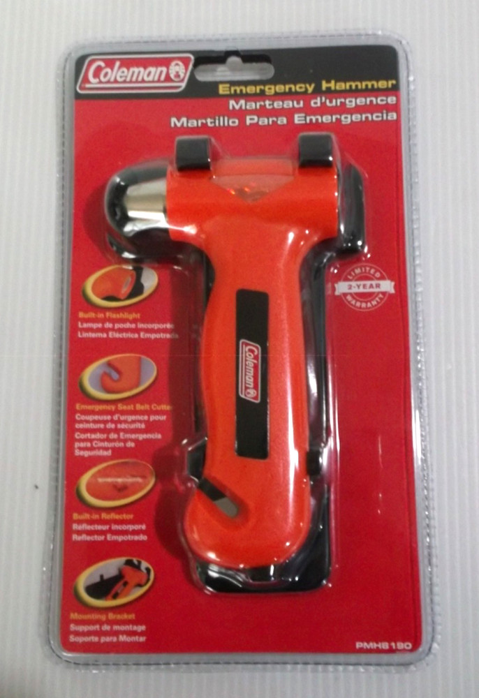 Coleman Emergency Hammer Tool With Flashlight PMH8190- NIP