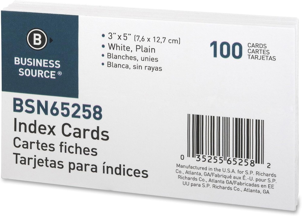 Plain Index Cards 3