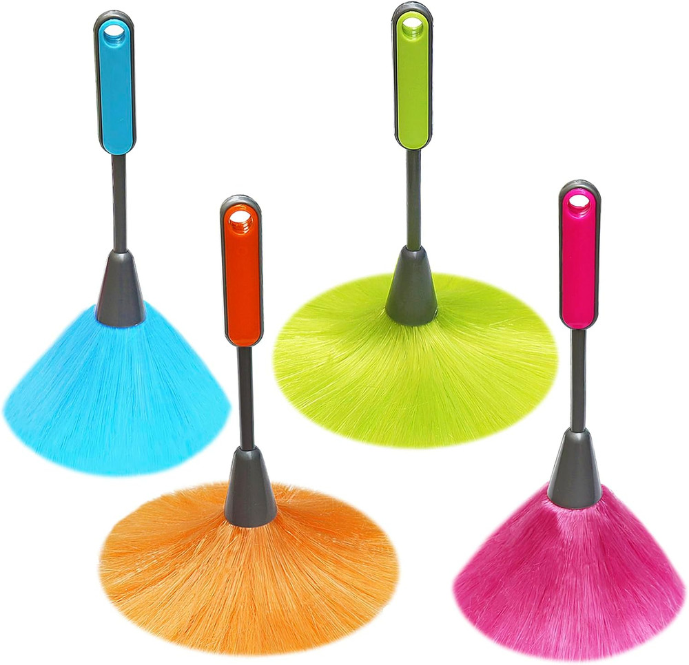 4 Pack 10" Small Microfiber Duster, Delicate Fluffy Microfiber Feather Duster, S