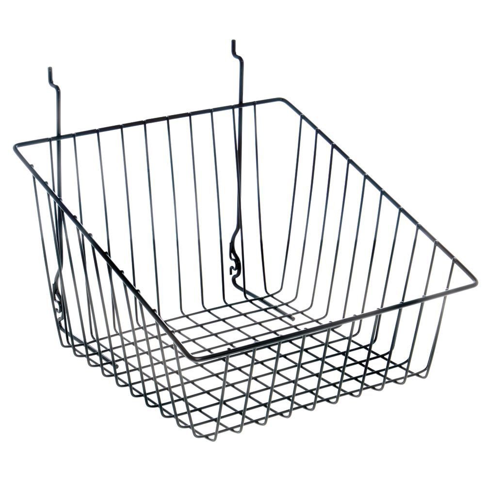 Black Tapered Slatwall Baskets