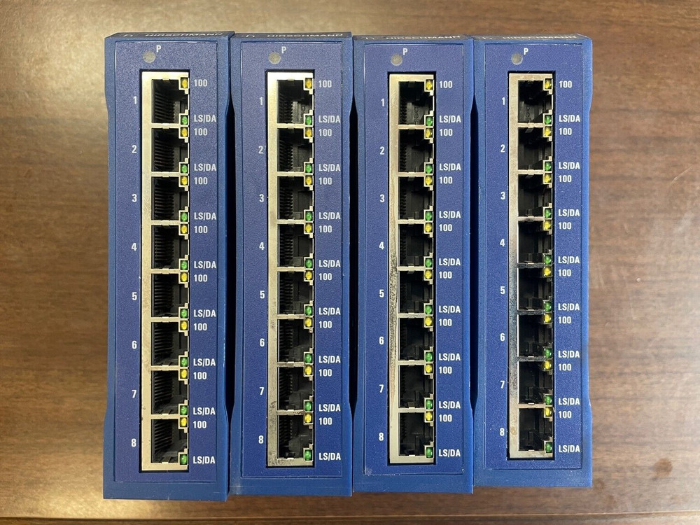 QTY 4 Hirschmann  Spider II 8TX EEC ~ Rail Ethernet Switch-***GUARANTEED***