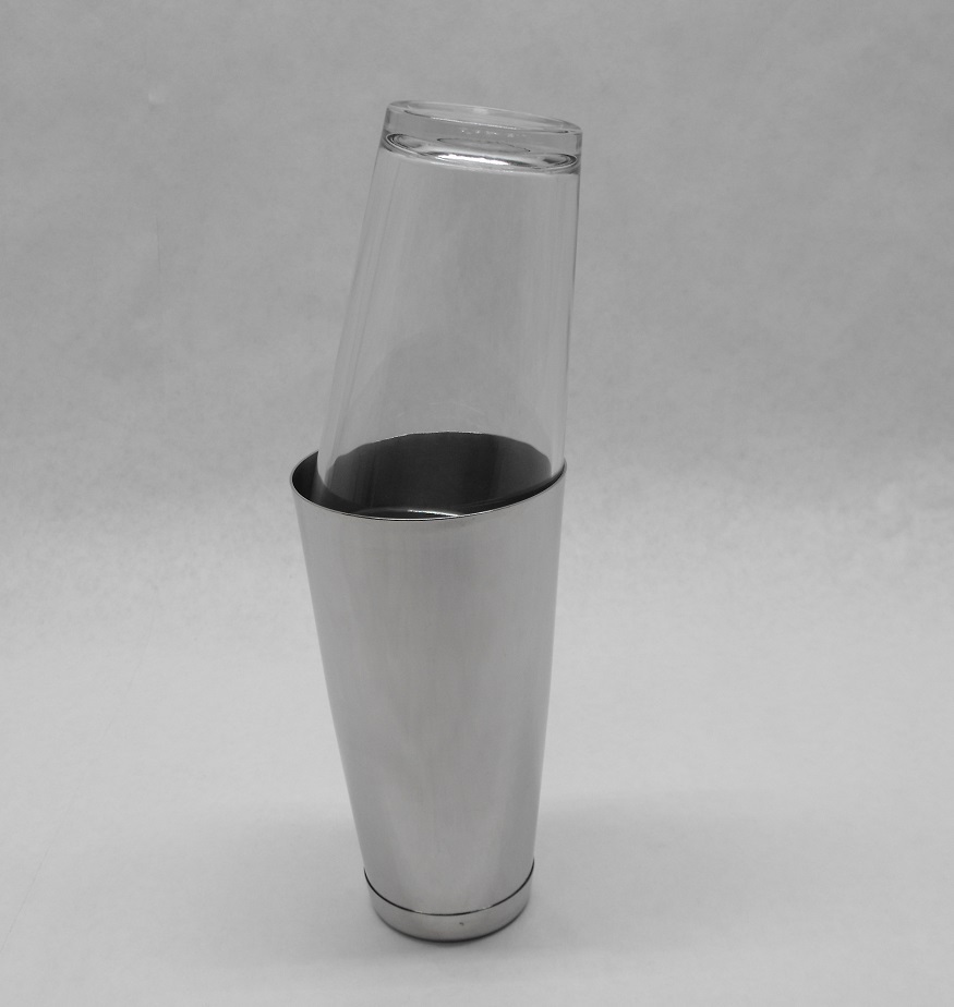 6 pc BOSTON SHAKER SET Teardrop Spoon Strainer Measuring Glass Muddler Bar Kit