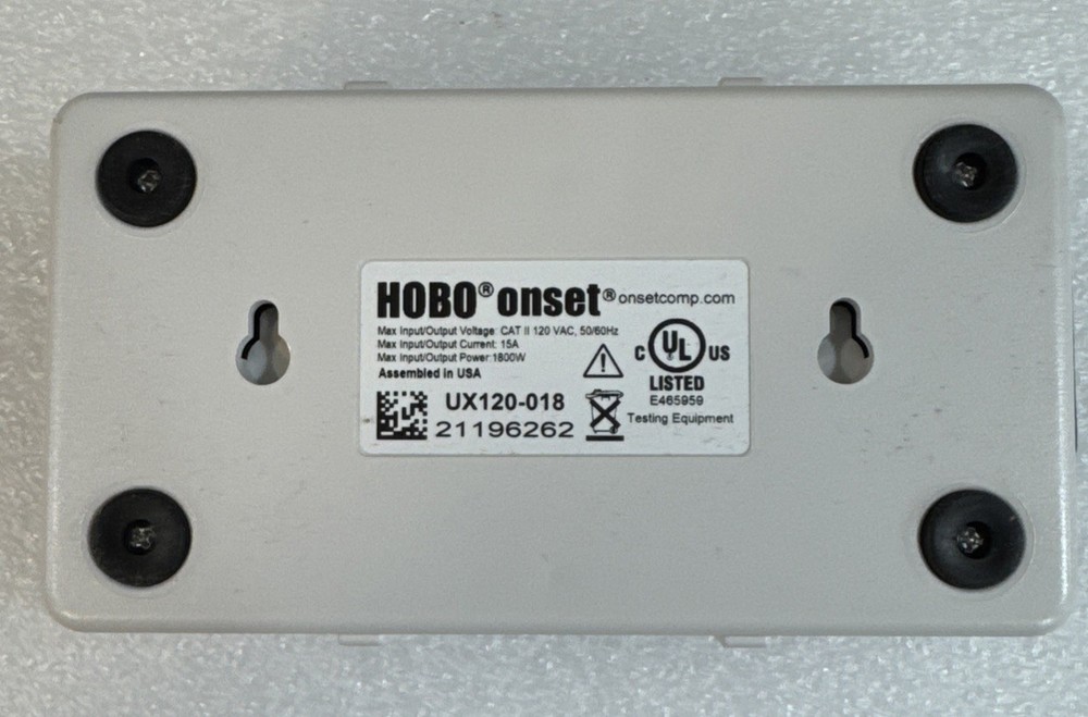 Onset HOBO UX120-018 HOBO Plug Load Data Logger w/ LCD Display
