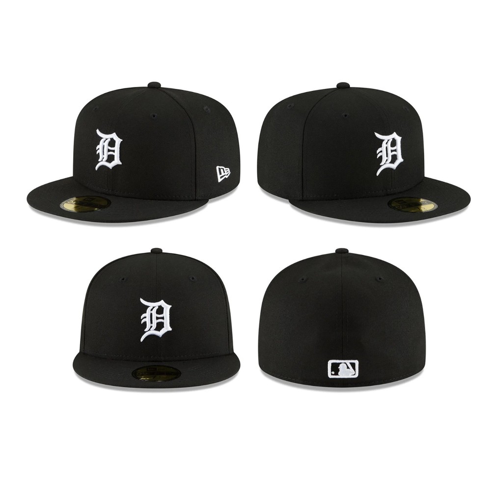 Detroit Tigers DET MLB Authentic New Era 59FIFTY Fitted Cap - Basic Black Hat