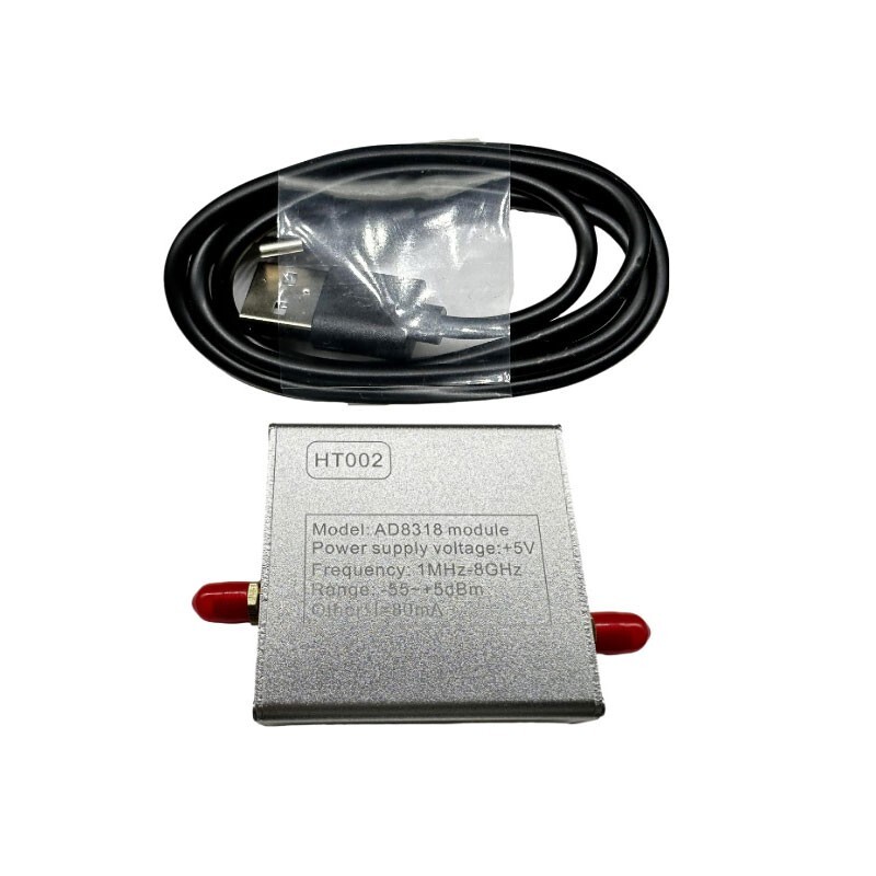 HT002 1-8000MHz RF Power Meter AD8318 Module Logarithmic Detector Controller