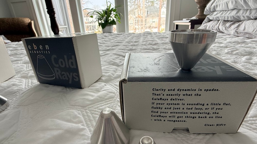 Cold Ray Ceramic Black & Ceramic Silver 4 per box Vibration Control Cones