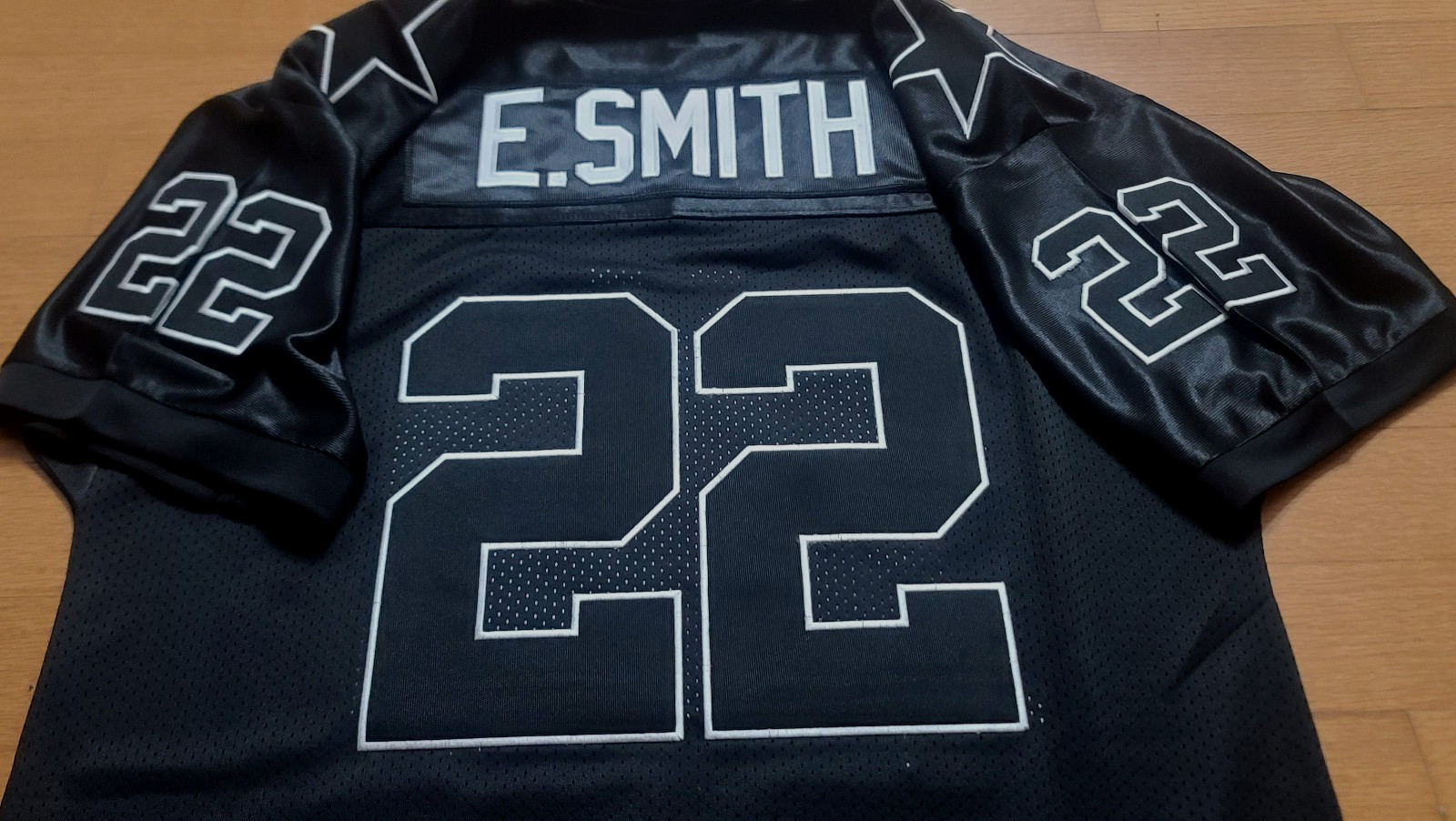 NEW TAG! RARE! Dallas Cowboys #22 C Emmitt Smith Stitched Dual Patch Jersey Mens