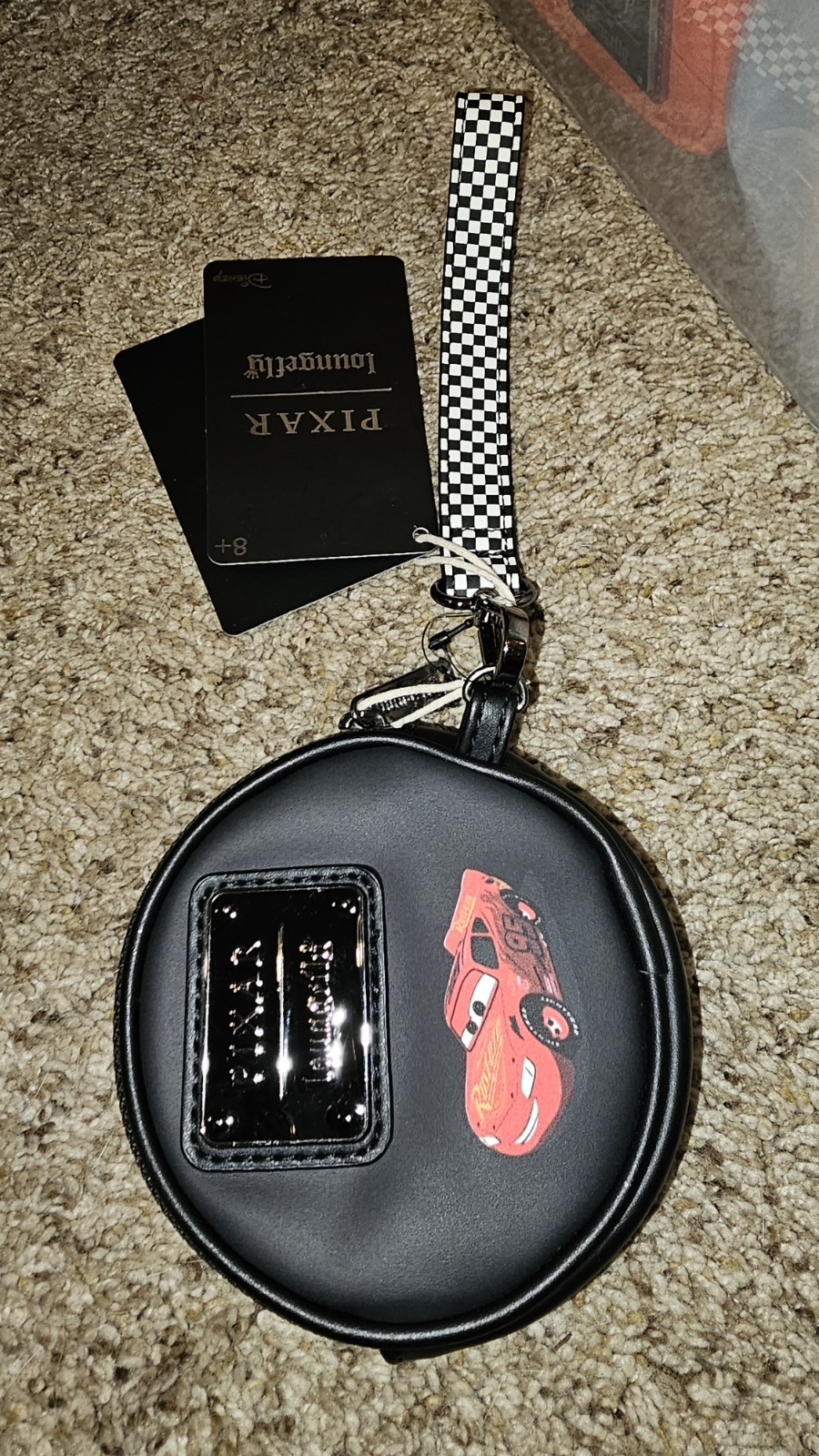 Loungefly Disney Pixar Cars Lightning McQueen Tire Coin Purse Wristlet NWT