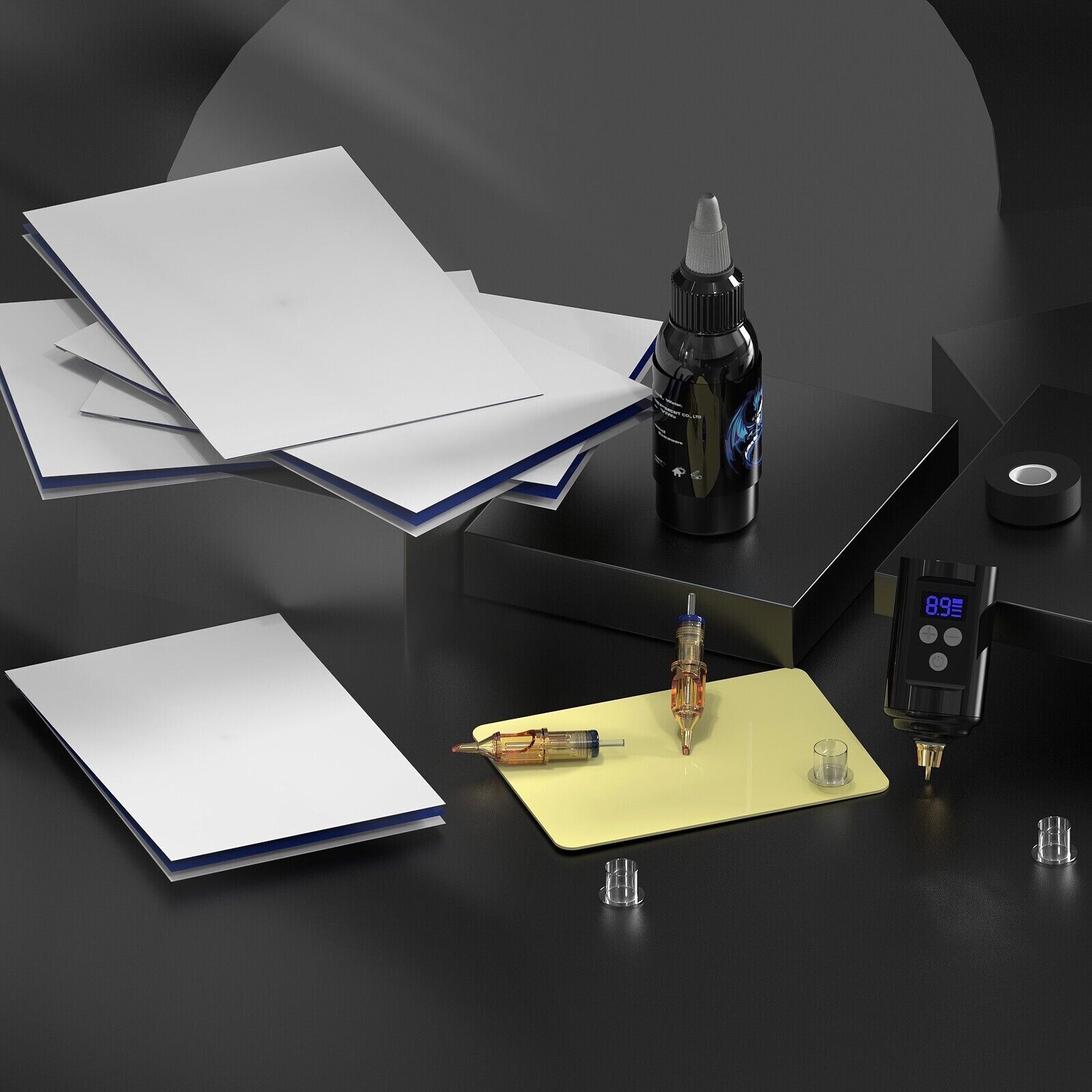 Tattoo Kit Complete for Beginners Wireless Pen Machine with Power Supply Needles