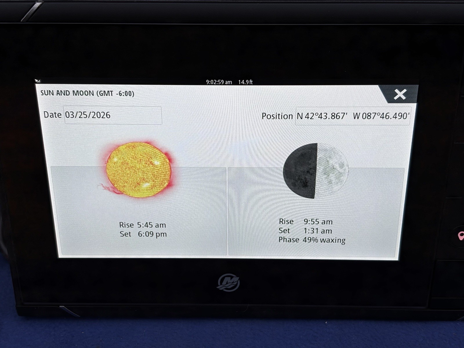 Simrad / Mercury Vessel View 703 7” Multifunction Engine Monitor Display