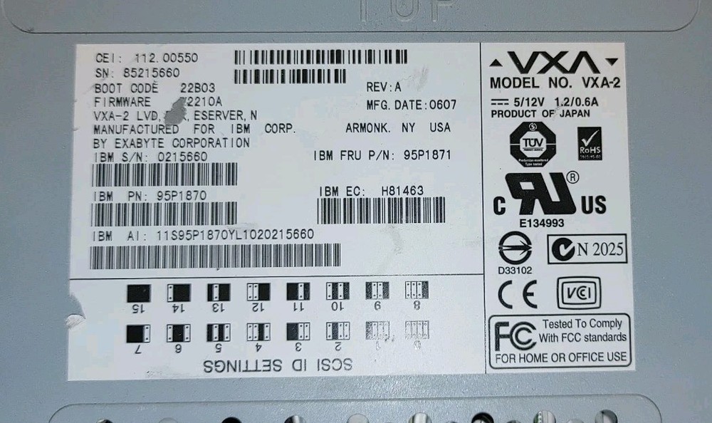 Exabyte VXA-2 Tape Drive