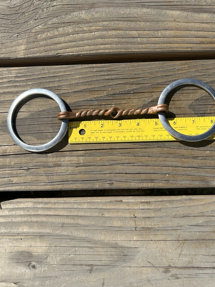 Used 5 Inch Copper Twisted Wire Loose Ring Snaffle Bit