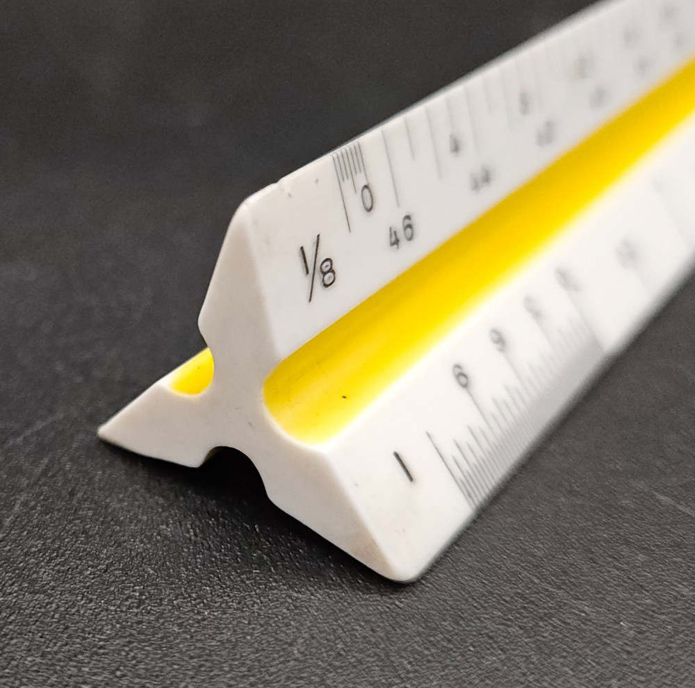 Vintage Dietzgen 1656 BP Triangular Scale Ruler Architecture Drafting