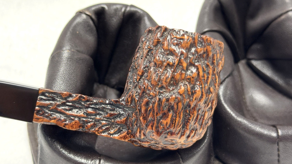 POTPOURRI Blast and Rusticate Unique Finished Straight Billiard Saddle Stem ***