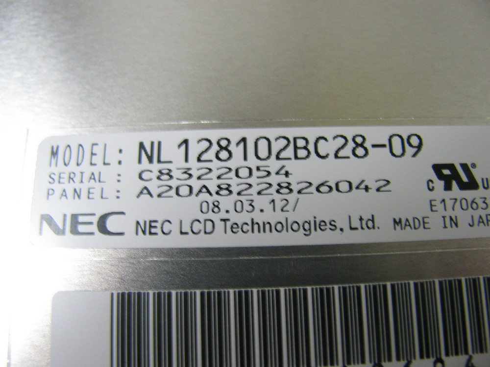 NEC LCD MODEL; NL128102BC28-09
