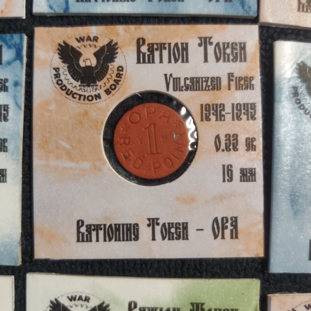 OPA Ration Points Tokens Red and Blue