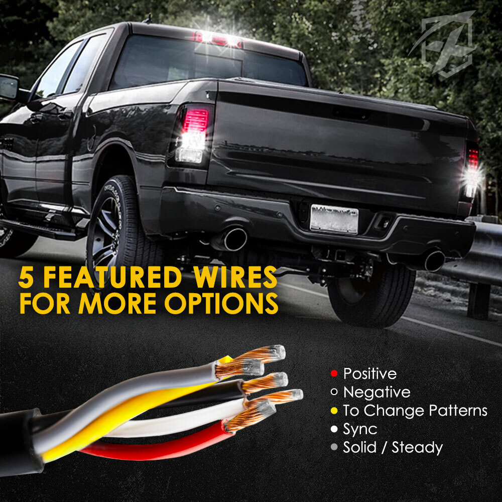 Xprite White LED Hide-A-Way Strobe Light for Internal Mounting Emergency Warning