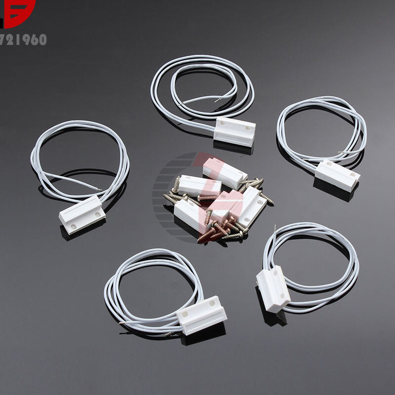 1/5Pairs MC-38 Wired Door Window Sensor Magnetic Switch Home Alarm System