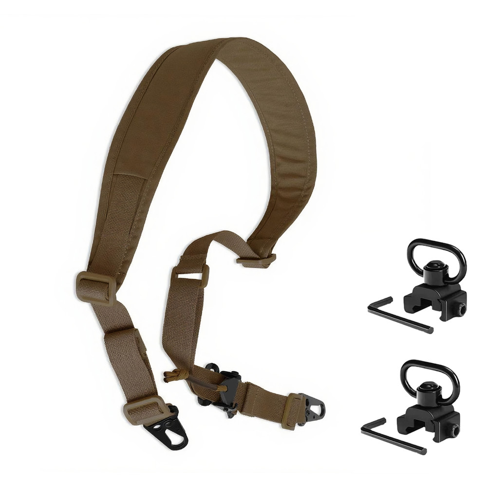 Tactical 2 Point Quick Adjust Sling Modular Slingster Pull Tab 59" Rifle Sling