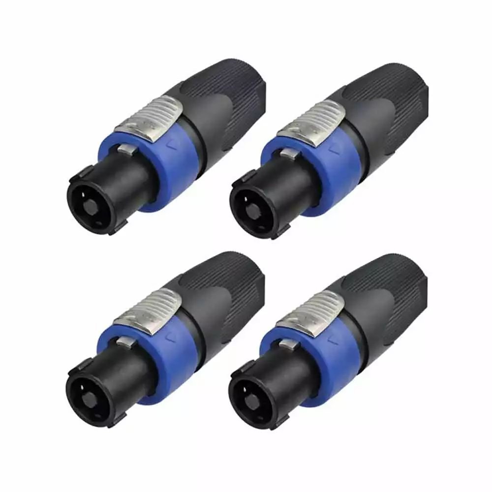 4pcs NL4FC Speaker 4 Pole Cable Plug Connector for Audio Speaker