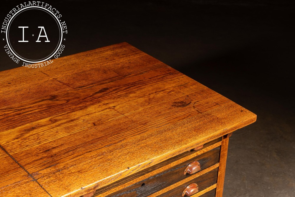 Antique Double Flat File Drafting Table