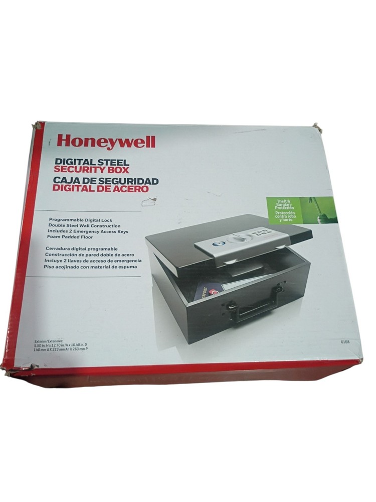 Honeywell Digital Steel Security Box Programmable Lock Keys Padded
