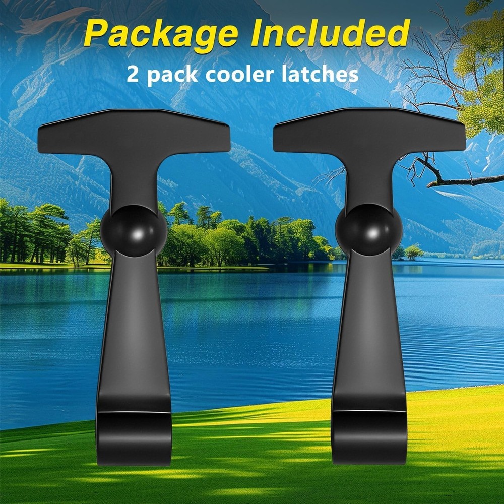 2 Pack Lid Latches Replacements Hard Cooler Handle Grips Silicone Rubber Comp...