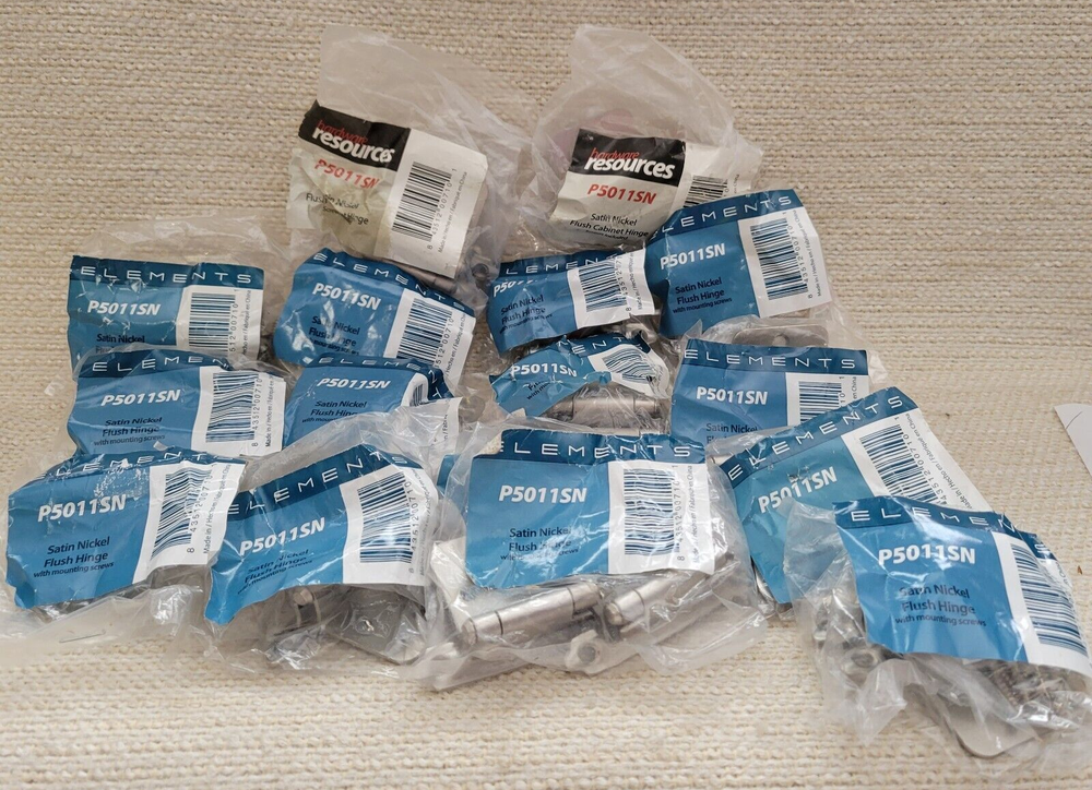 16 New Sets Nickel Spring Loaded Hinges Elements & Hardware Resources 231063