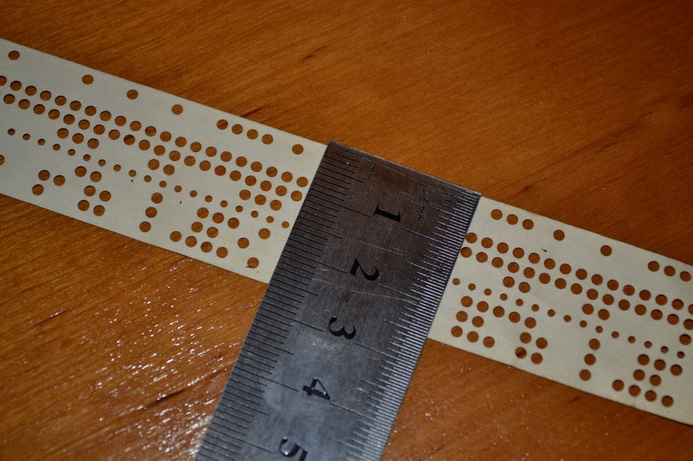 Vintage Soviet Computer Punched Paper Tape with Old Program Code, USSR 1960-1970