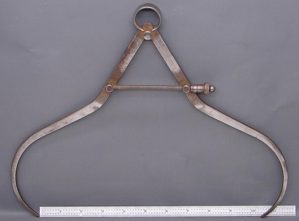STARRETT 79B-10 Spring Type 10" Yankee Outside Caliper Quick Spring Nut Flat Leg